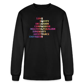 Inclusion acceptance handicap solidarity - Men's Long Sleeve T-Shirt - black - Front