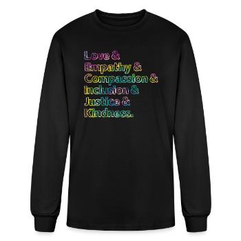 Inclusion acceptance handicap solidarity - Men's Long Sleeve T-Shirt - black - Front