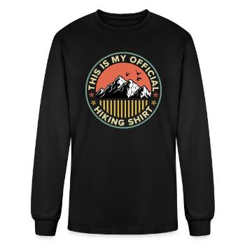 This is my Official Hiking Shirt Wanderlust - Men's Long Sleeve T-Shirt - black - Front