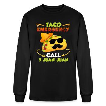 Taco Emergency Call 9 Juan-Juan Mexican Taccos - Men's Long Sleeve T-Shirt - black - Front