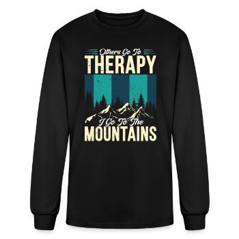 Mountain love Therapy Mountains Wanderlust - Men's Long Sleeve T-Shirt - black - Front