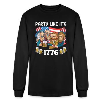 Party like it's 1776 Patriot US Presidents - Men's Long Sleeve T-Shirt - black - Front