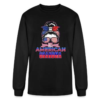 All American Mama Patriotism USA Patriot - Men's Long Sleeve T-Shirt - black - Front