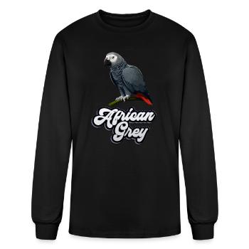 Gray Parrot Bird Lover Parrots Parrot - Men's Long Sleeve T-Shirt - black - Front