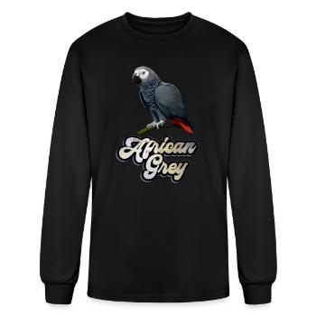 Gray Parrot Bird Lover Parrots Parrot - Men's Long Sleeve T-Shirt - black - Front