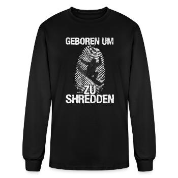 Born to Shred Snowboarding Snowboarder - Men's Long Sleeve T-Shirt - black - Front