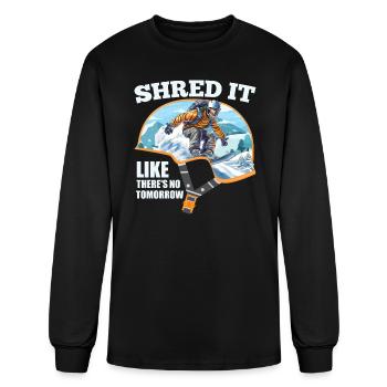 Snowboard Winter Park Shred It Snowboarding - Men's Long Sleeve T-Shirt - black - Front