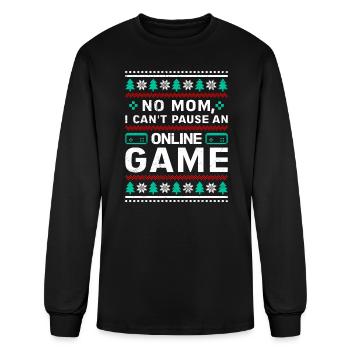 Gamblers Kids No Mom, Can't Pause an Online Game - Men's Long Sleeve T-Shirt - black - Front