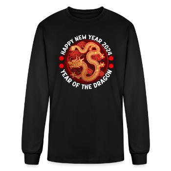 Chinese New Year Happy New Year 2024 Year of - Men's Long Sleeve T-Shirt - black - Front