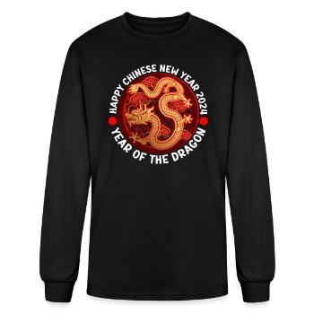 Chinese New Year Happy New Year 2024 Year of - Men's Long Sleeve T-Shirt - black - Front