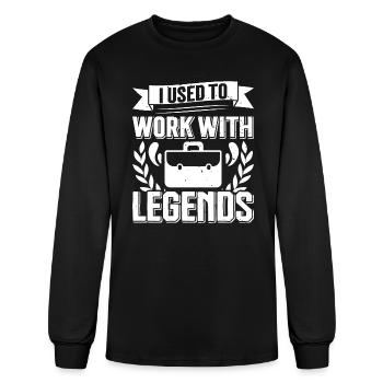 Retirement I Used to Work With Legends Farewell - Men's Long Sleeve T-Shirt - black - Front
