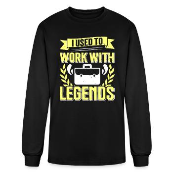 Retirement I Used to Work With Legends Farewell - Men's Long Sleeve T-Shirt - black - Front