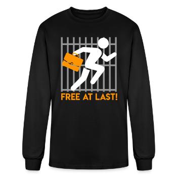 Dismissal Colleague Free At Last! Farewell - Men's Long Sleeve T-Shirt - black - Front
