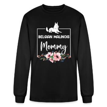 Belgian Shepherd Dog BELGIAN MALINOIS MOM - Men's Long Sleeve T-Shirt - black - Front