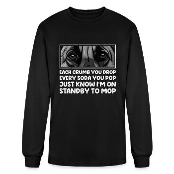 Malinois EACH CRUMB YOU DROP EVERY SODA YOU POP - Men's Long Sleeve T-Shirt - black - Front