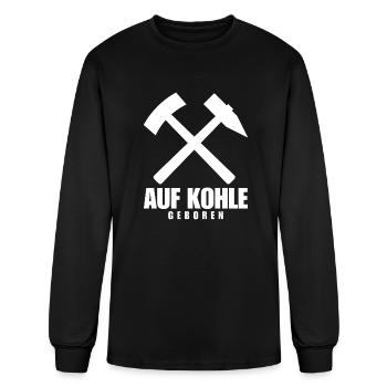Ruhrpott Auf Kohle Geboren Pott Bergbau - Men's Long Sleeve T-Shirt - black - Front