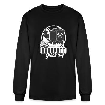 Ruhrpott Glück Auf Lore Bergbau Bergarbeiter - Men's Long Sleeve T-Shirt - black - Front