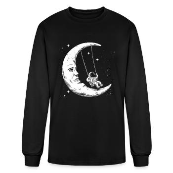 Balançoires lunaires d’astronaute - T-shirt à manches longues Homme - noir - Devant