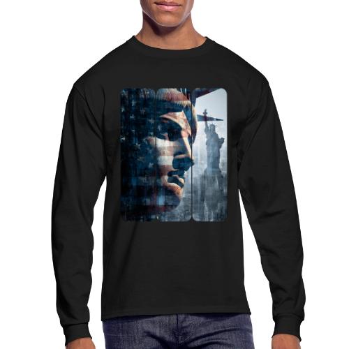 USA: Liberty in Three Visions - Men's Long Sleeve T-Shirt