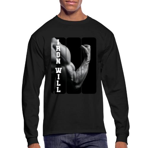 Bodybuilding: Iron Will - Men's Long Sleeve T-Shirt
