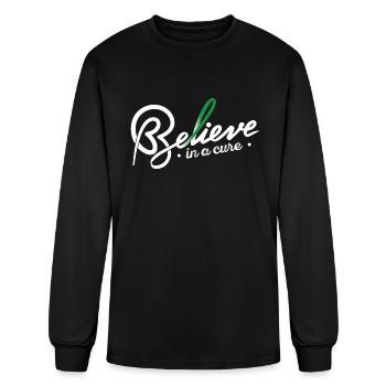 Believe- Spinal Cord Injuries Awareness Ribbon - Men's Long Sleeve T-Shirt - black - Front