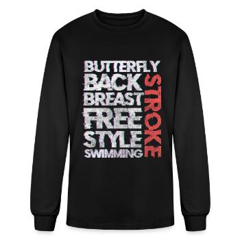 Pool Ocean Hobby Swimming Pool - Men's Long Sleeve T-Shirt - black - Front