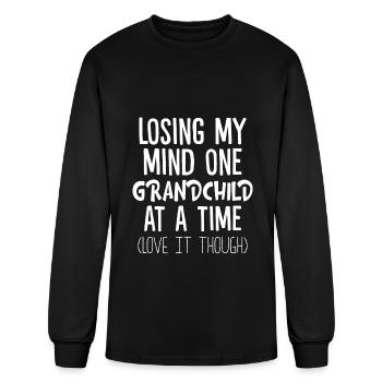 Losing My Mind One Grandchild At A Time - Men's Long Sleeve T-Shirt - black - Front
