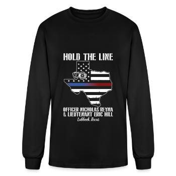Hold the Line Officer Nicholas Reyna Lieutenant - Men's Long Sleeve T-Shirt - black - Front