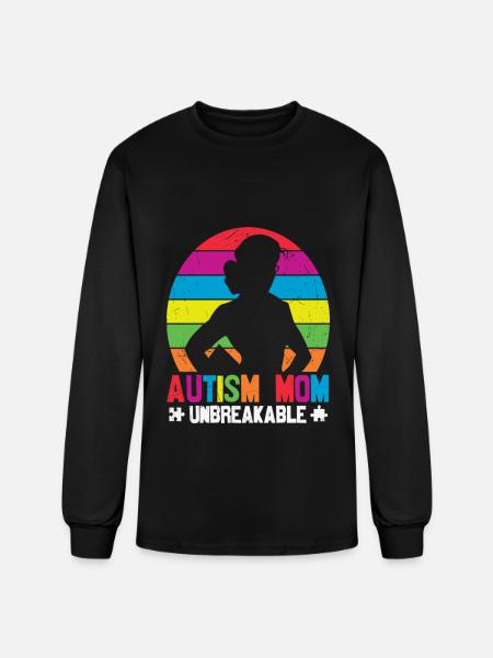 Autism Mom Unbreakable - Men's Long Sleeve T-Shirt - black