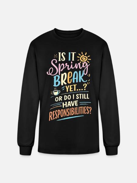 Spring Break Dilemma - Men's Long Sleeve T-Shirt - black