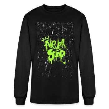 Neon Graffiti New York Crown - Men's Long Sleeve T-Shirt - black - Front