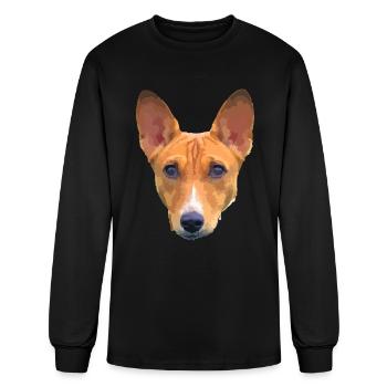 Basenji Tee Shirt - Men's Long Sleeve T-Shirt - black - Front