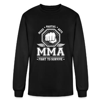 Mixed Martial Arts MMA Fight to survive - Men's Long Sleeve T-Shirt - black - Front