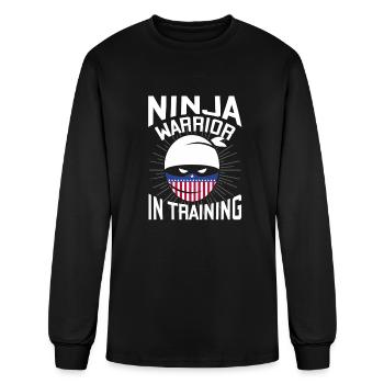 Ninja Warrior in Training - tough fighter - Men's Long Sleeve T-Shirt - black - Front