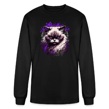 Arrogant ragdoll cat - Men's Long Sleeve T-Shirt - black - Front