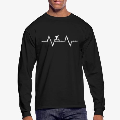 bmx bike heartbeat - Men's Long Sleeve T-Shirt