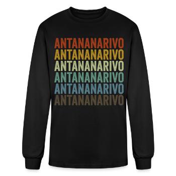Antananarivo Madagascar Retro Vintage - Men's Long Sleeve T-Shirt - black - Front