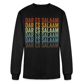 Dar es Salaam Tanzania Retro Vintage - Men's Long Sleeve T-Shirt - black - Front