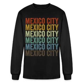 Mexico City Mexico Retro Vintage - Men's Long Sleeve T-Shirt - black - Front