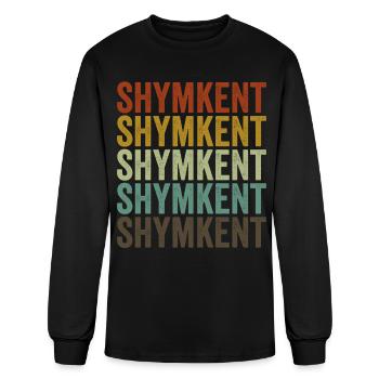 Shymkent Kazakhstan Retro Vintage - Men's Long Sleeve T-Shirt - black - Front