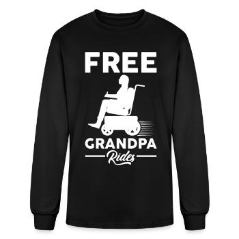 Funny Paraplegic Handicap Wheelchair Paraplegia - Men's Long Sleeve T-Shirt - black - Front