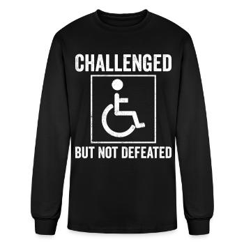 Funny Paraplegic Handicap Wheelchair Paraplegia - Men's Long Sleeve T-Shirt - black - Front