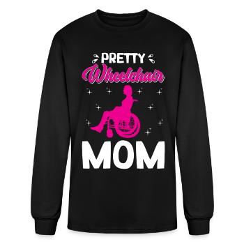 Funny Paraplegic Handicap Wheelchair Paraplegia - Men's Long Sleeve T-Shirt - black - Front