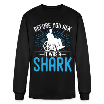 Funny Paraplegic Handicap Wheelchair Paraplegia - Men's Long Sleeve T-Shirt - black - Front