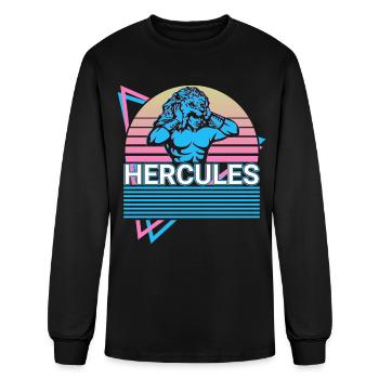 Hercules Ancient Ancient Greek Mythology Retro - Men's Long Sleeve T-Shirt - black - Front