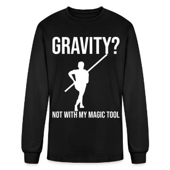 Funny Pole Vault Pole Vaulting Pole Jumping - Men's Long Sleeve T-Shirt - black - Front