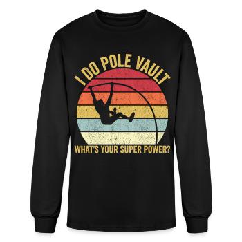 Funny Pole Vault Pole Vaulting - Men's Long Sleeve T-Shirt - black - Front