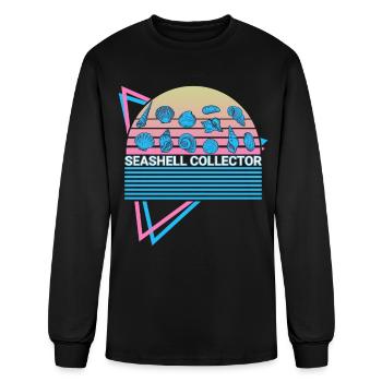 Seashell Collector Retro - Men's Long Sleeve T-Shirt - black - Front