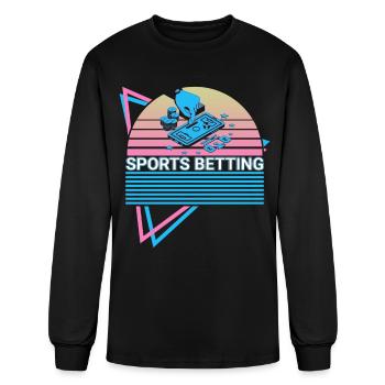 Sports Betting Bettor Retro - Men's Long Sleeve T-Shirt - black - Front