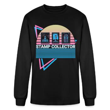 Stamp Collector Retro - Men's Long Sleeve T-Shirt - black - Front
